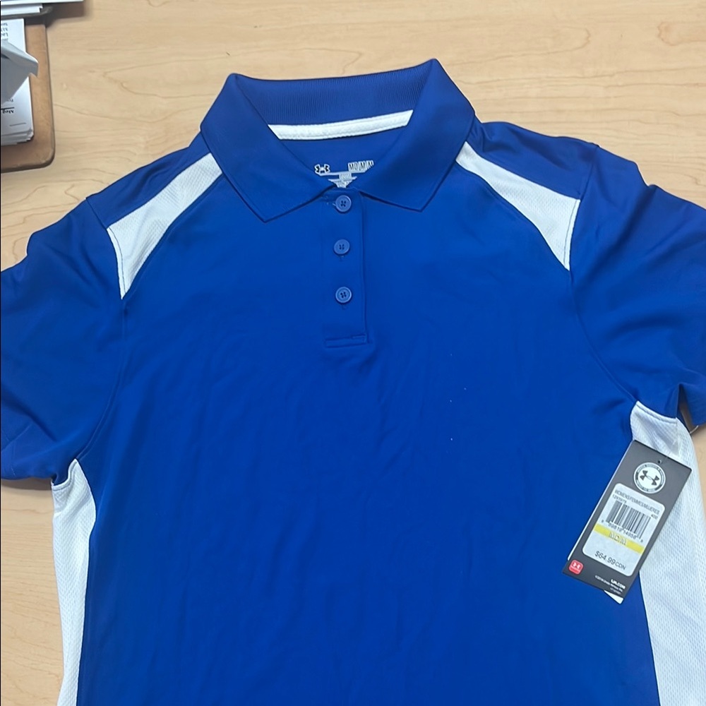 Women’s UnderArmor Blue Polo Shit